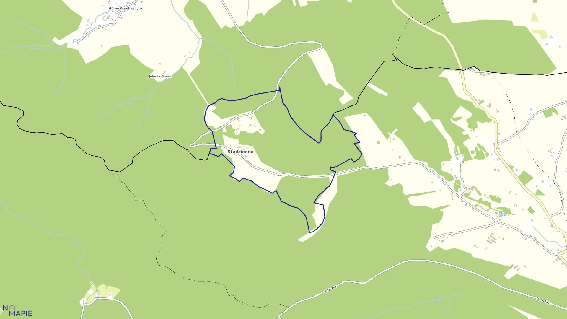 Mapa obrębu Studzienno w gminie Szczytna